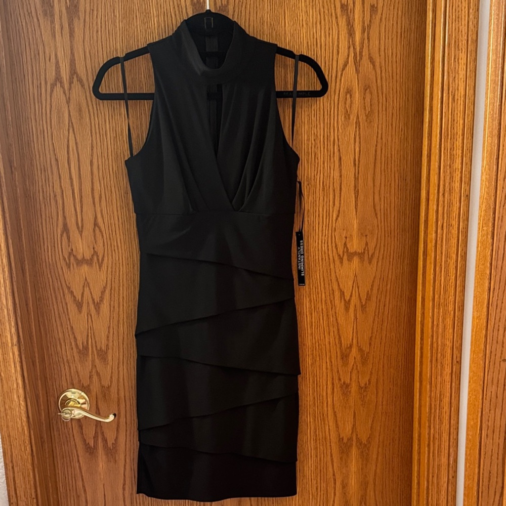 White House Black Market Strapless Black Dress